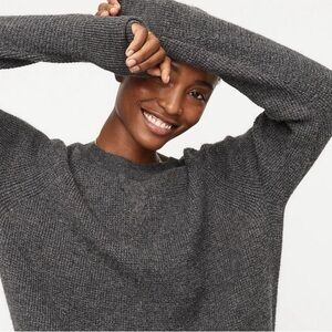 J. Crew Merino Wool Alpaca Waffle Crewneck Sweater in Supersoft Yarn Size Medium